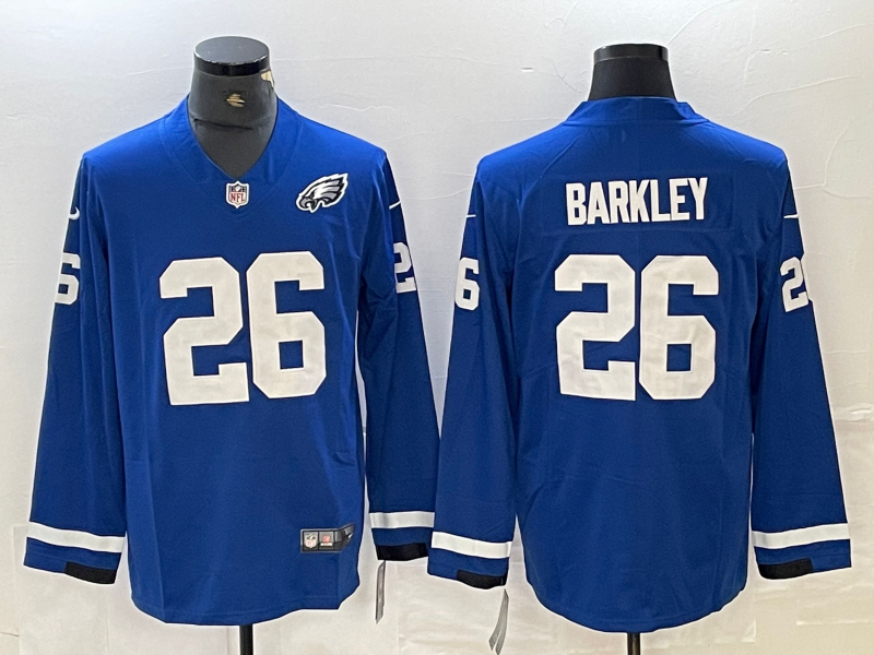 Men's Philadelphia Eagles Saquon Barkley #26 Blue Jersey